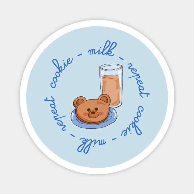 Cookie Milk Repeat Magnet by ThaisMelo